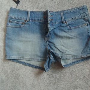 Jean shorts.